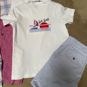 Janie and Jack White 'Set Sail' boys T-Shirt size 6